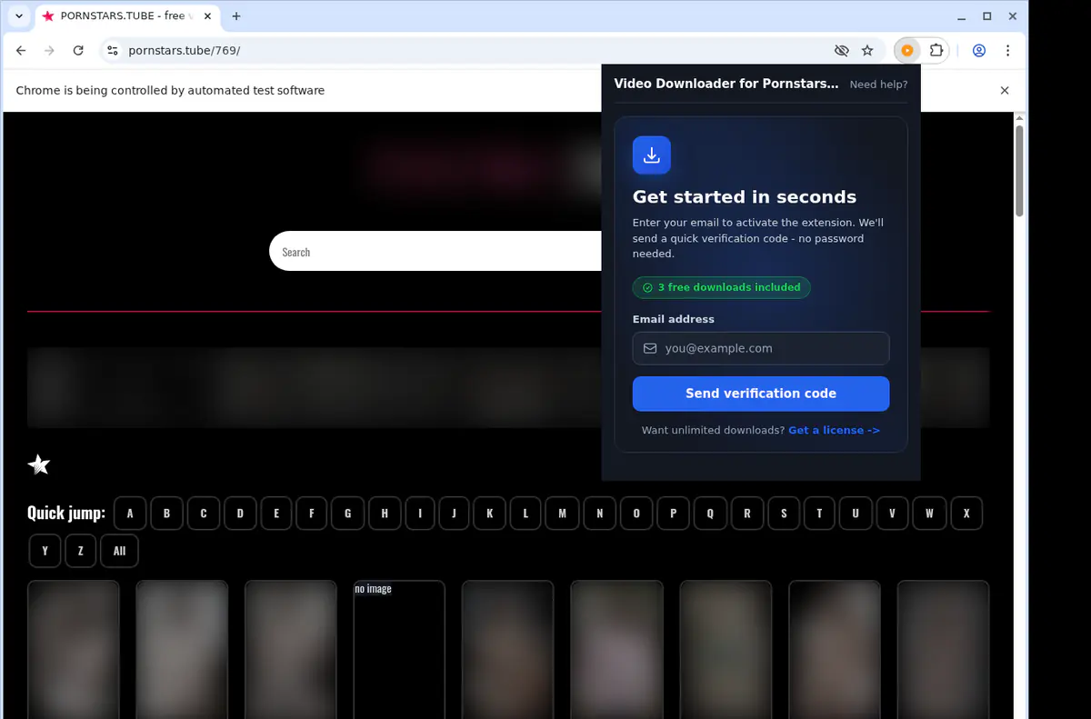 Pornstarstube Video Downloader browser extension screenshot 5